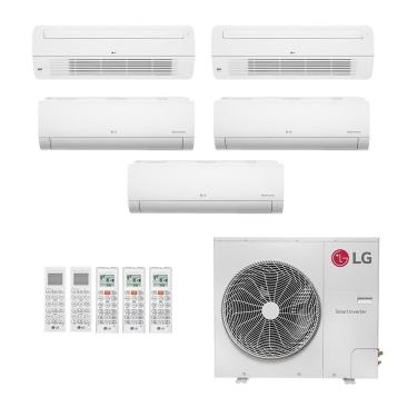 Imagem de Ar-Condicionado Multi Split Inverter LG 52.000 (1x Evap HW 9.000 + 2x Evap HW 12.000 + 2x Evap Cassete 1 Via 18.000) Só Frio 220V