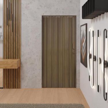 Imagem de Porta Sanfonada de PVC 115x210cm Bariri - TK Cor:Imbuia - Bariri PVC, 