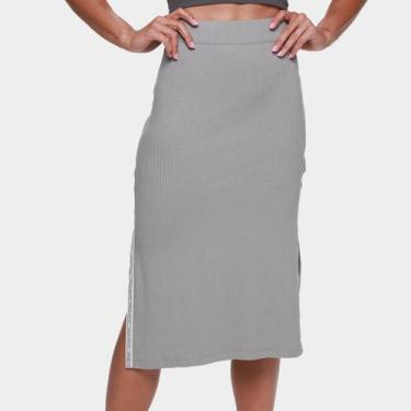 Imagem de Saia Colcci Canelada, Cinza, M