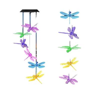Imagem de Sinos De Vento Borboleta Com Mudança De Cor, Alimentados Por Energia S