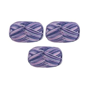 Imagem de Fio Colorido Em Gradiente 150g Algodão Leite Médio Grosso Para Suéter,