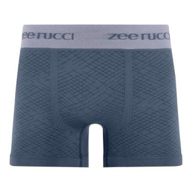 Imagem de Cueca Boxer Jacquard Sem Costura Azul Índigo - Zee Rucci, GG