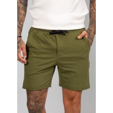 Imagem de Bermuda Moletom a Fio - Red Feather, G, Verde militar