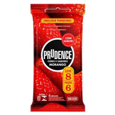Imagem de Preservativo Prudence Cores e Sabores Morango 8 Unidades