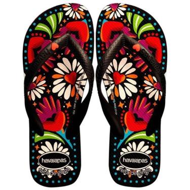 Imagem de Chinelo Havaianas Top Begonia Feminino - Preto-Feminino