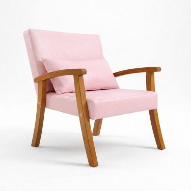 Imagem de Kit 2 Poltronas Jade Tecido Corino Para Sala De Estar Moderna Decorativa