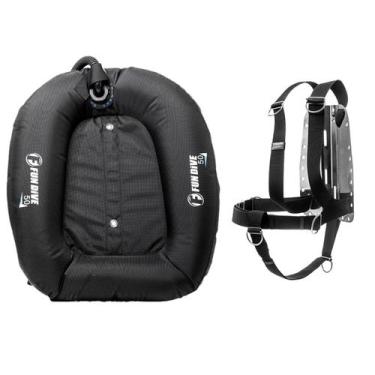 Imagem de Kit Colete Asa 50 Libras Fun Dive Mergulho Técnico Completo