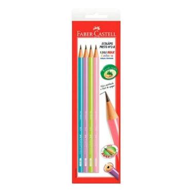 Imagem de 4 Lápis Grafite Faber Castell Ecolápis 1205 Max Colors