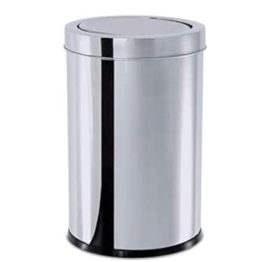 Imagem de Lixeira Inox C/tamp Basculante 25x46cm Brinox Decorline Lixeiras Aço Inox
