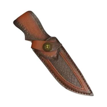 Imagem de Faca De Cinto Com Bainha De Couro E Fivela De Cintura, Capa Protetora 