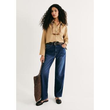 Imagem de Calça Jeans Feminina Reta Cintura Alta-Feminino