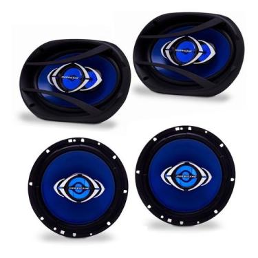 Imagem de Kit Prático Falante Hurricane 6 + 6x9 280w Rms Prático Som