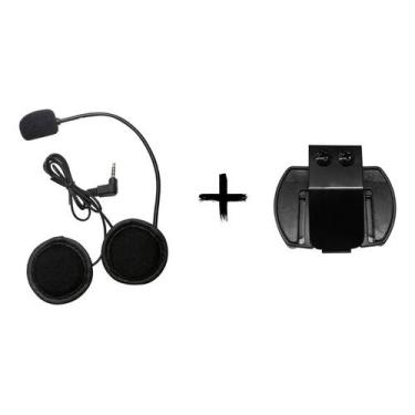 Imagem de Fone Bluetooth Capacete Vnetphone V6 Intercomunicador Moto C - Congrat