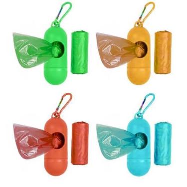 Imagem de Kit Cata Caca Com 2 Refis Sacos Porta Saquinho Pet Cães Gatos Cachorro
