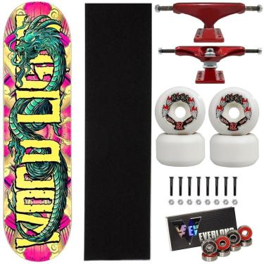 Imagem de Skate Wood Light Dragão Montado 8.0 Roda Next 57mm Abec 15-Masculino