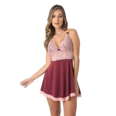 Imagem de Camisola Feminina Curta de Alcinha com Renda Sem Bojo Sexy   - TJ VIP,