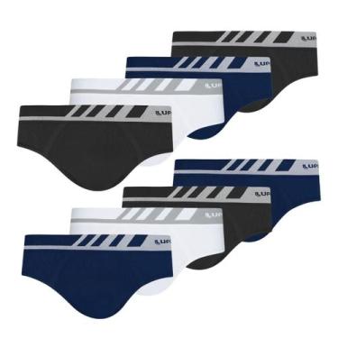 Imagem de Cueca Masculina Slip Lupo Microfibra Kit Com 8 Sem Costura, Sortido, G