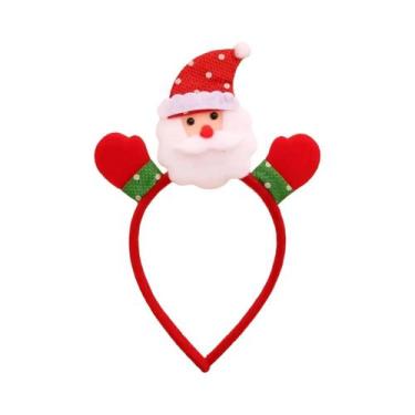 Imagem de Tiara De Natal Com Desenho De Boneco De Neve E Chifres De Rena, Presen