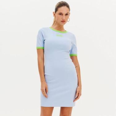 Imagem de Vestido Curto Easy Lança Perfume Bicolor Ve26 Azul Feminino, M