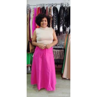 Imagem de Saia Longa Rosa - TAM G - Tita Confecções