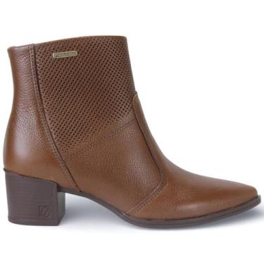 Imagem de Bota Feminina Cano Curto Pegada 280502 Couro, Terracota, 38