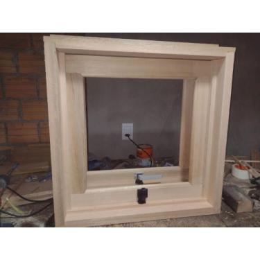 Imagem de janela 60x60 maxiar em eucalipto  - pmesquadrias, 7kg