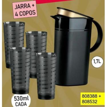 Imagem de Conjunto jarra + 4 copos - Nacional