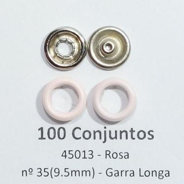 Imagem de Botões de Pressão Nº 35 Colorido Latão Tic-Tac Sortidos Rosa 9,5mm 50U