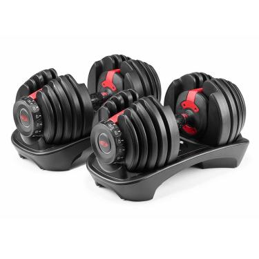 Imagem de Par de Halter Regulável Selecttech 552 de 2kg a 23,5kg com 15 Níveis de Ajuste e Bandejas Bowflex