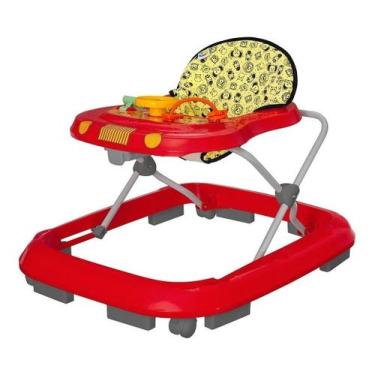 Imagem de Andador Infantil Musical Tutti Baby Vermelho com Regulagem de Altura, 
