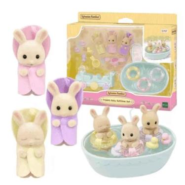 Imagem de Sylvanian Families Conjunto Hora Do Banho Dos Trigêmeos Coelhos Origin