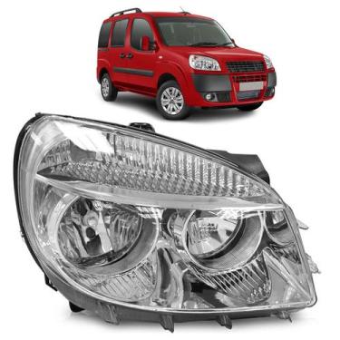Imagem de Farol Dianteiro Doblo 2010 A 2018 Máscara Cromada - Automotive Imports