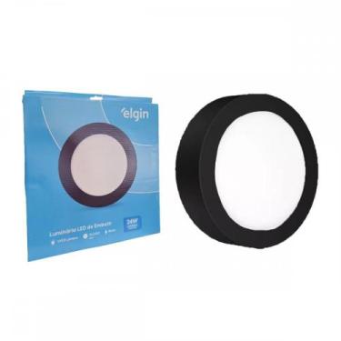 Imagem de Plafon Led Embutir Elgin Redondo 24W. 1920Lm. 6500K. Bivolt Preto