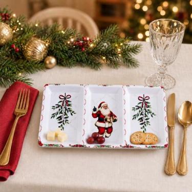 Imagem de Melamine natal petisqueira trip 31x16cm - GNJ HOME DECOR