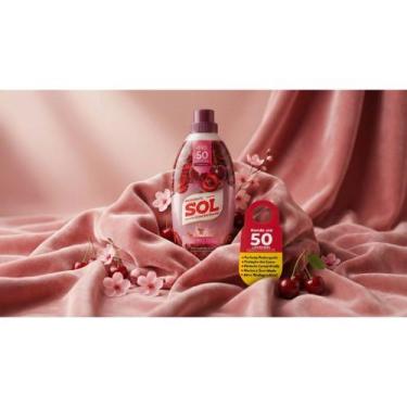 Imagem de Amaciante Sol Concentrado 1 L  Rende 50 Lavagens  Cereja Rosé, 1 Litro