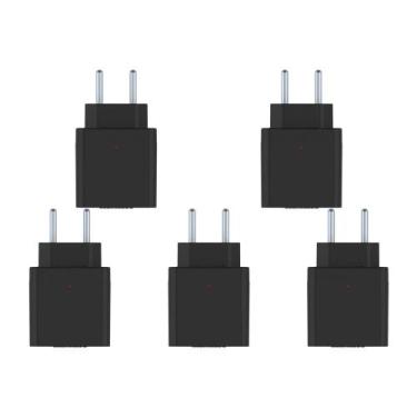 Imagem de Kit C/5 - Plug Protetor Dps Qualitronix 2 Polos 10A. Pret.