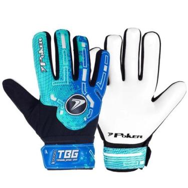 Imagem de Luva Goleiro Poker Training Azul Basic - Infantil Tamanho:4Cor:Azul, 4