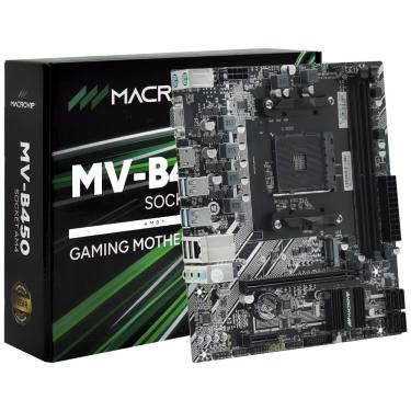 Imagem de Placa Mãe Gamer MV-B450 Socket AM4 DDR4 VGA HDMI Micro-ATX M.2 Nvme USB 3.0 Macrovip