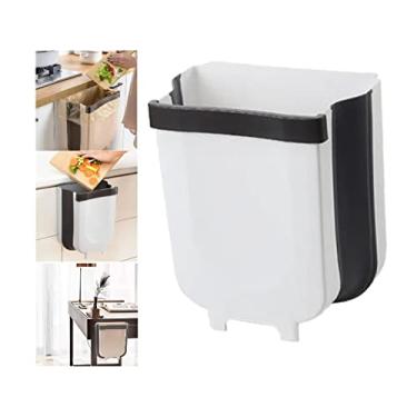 Imagem de Lixeira Extensível Retrátil Cozinha Banheiro Pia Carro Clink (Branco com Preto)