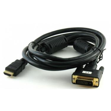 Imagem de Cabo Conversor DVI-D para HDMI - 1,5 metros - Com Filtro - Dual Link - 24+1 Pinos (DVI-D M X HDMI M)