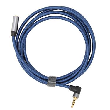 Imagem de Cabo estéreo fêmea de 3,5 mm para 90° macho, adaptador cabo de extensão de estéreo de 3,5 mm para computador tablet para telefone inteligente