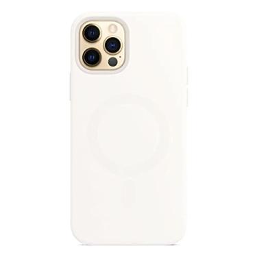 Imagem de Capinha capa para iPhone 12 Pro Max Silicone com imã, Branco