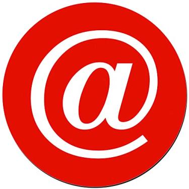 Imagem de Mouse Pad Redondo Arroba em PVC TopGet (Vermelho)