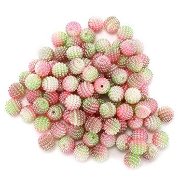 Imagem de Miçangas de bolha, contas de frutas em formato de bayberry, 200 peças com orifício para decoração para fabricação de joias DIY (#8)