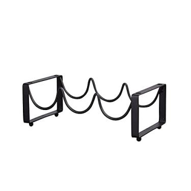 Imagem de Suporte de garrafa de vinho estilo europeu, suporte de vinho de ferro forjado criativo sobreposto para vinho com várias garrafas, suporte de vinho criativo para decoração de armário de vinho empilhável