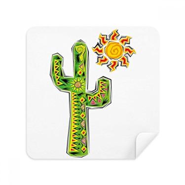 Imagem de Cacto pintado à mão Cactus México Elemento Cultura Óculos Pano Limpador de Tela Tecido Camurça Pacote com 2