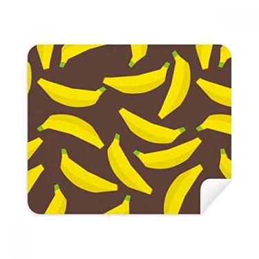 Imagem de Pano de limpeza de tela de telefone com estampa de banana amarela com estampa de ilustração 2 peças de tecido de camurça