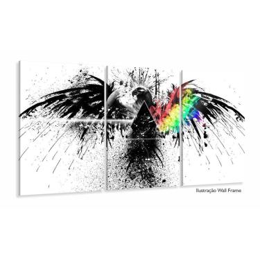 Imagem de Quadro Pink Floyd Rock Dark Side Águia 3 Telas 120x60