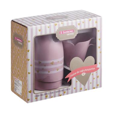 Imagem de Kit Garrafa Térmica 700ml + suporte para filtro Sanremo Rosa