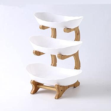 Imagem de Prato Talheres Prato Prato Lanche Suporte de Bolo Tigela Prato De Frutas Conjunto de Talheres, Três, Camada L